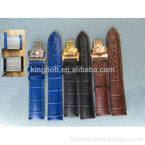 Customize Calf Leather Watch Band with Quick Release Spring Bar 18mm 20mm 22mm Interchangeable Strap